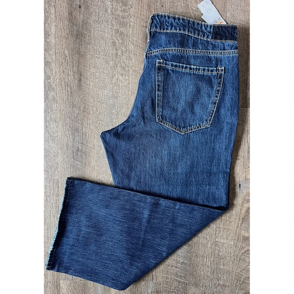 Hollister medium wash Low rise baggy jeans‎ size 14S NWT